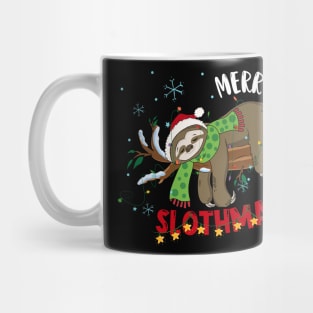 Merry Slothmas Christmas Pajama for Sloth Lovers Mug